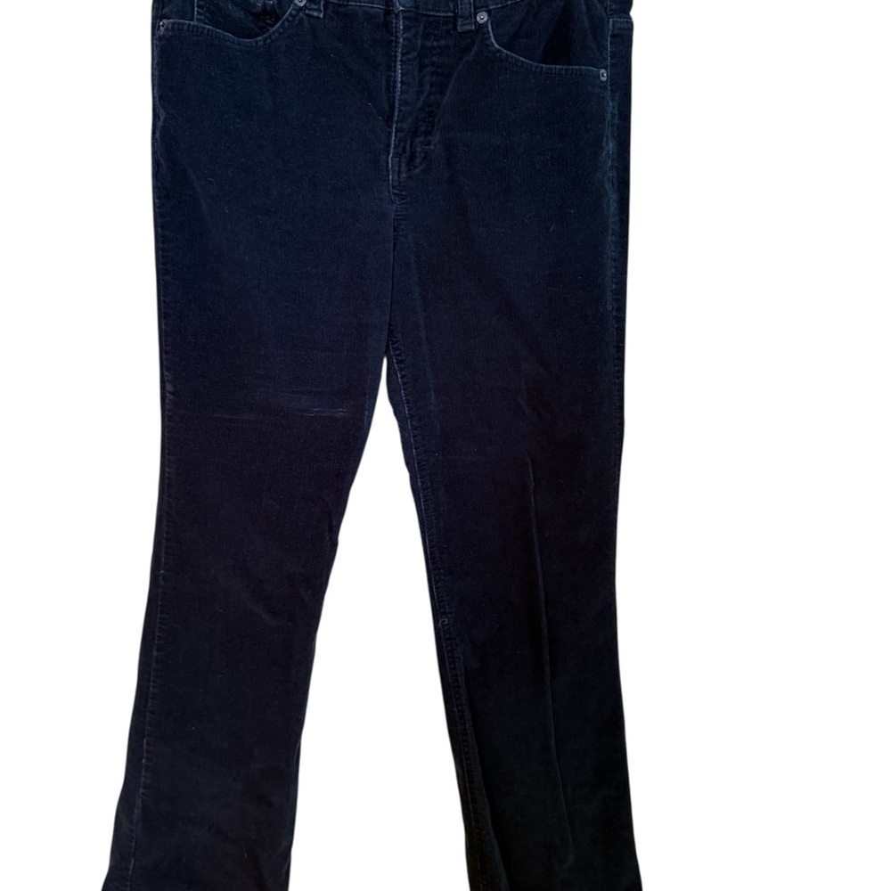 Gloria Vanderbilt Black Corduroy Trousers
